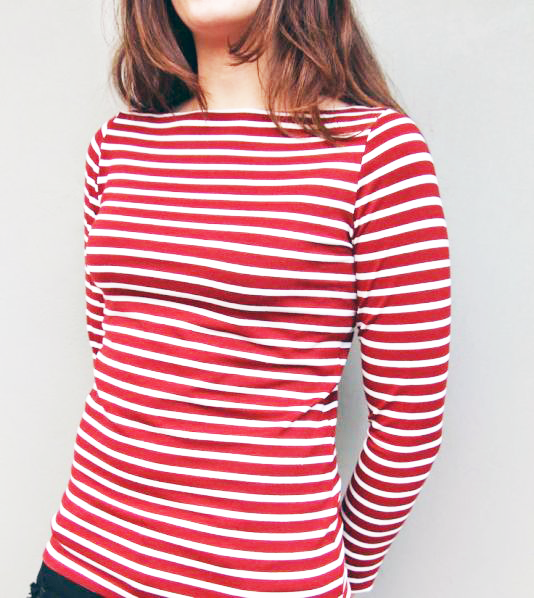 striped boatneck t-shirt